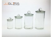 Jar D Glass Cover - โหลแก้ว เนื้อใส พร้อมฝาแก้วสูญญากาศ แบบมีจุกจับ